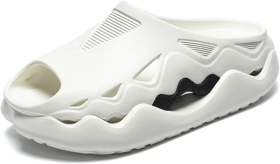Unisex Outdoor Sports Fashion Chunky Dad Sandals, Mules & Clogs - Breathable Hollow Design, 2in Elevation, Arch Support, Post-Workout Recovery, Waterproof & Quick-Dry, Non-Slip EVA Slides