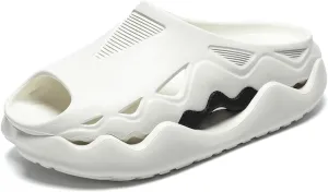 Unisex Outdoor Sports Fashion Chunky Dad Sandals, Mules & Clogs - Breathable Hollow Design, 2in Elevation, Arch Support, Post-Workout Recovery, Waterproof & Quick-Dry, Non-Slip EVA Slides