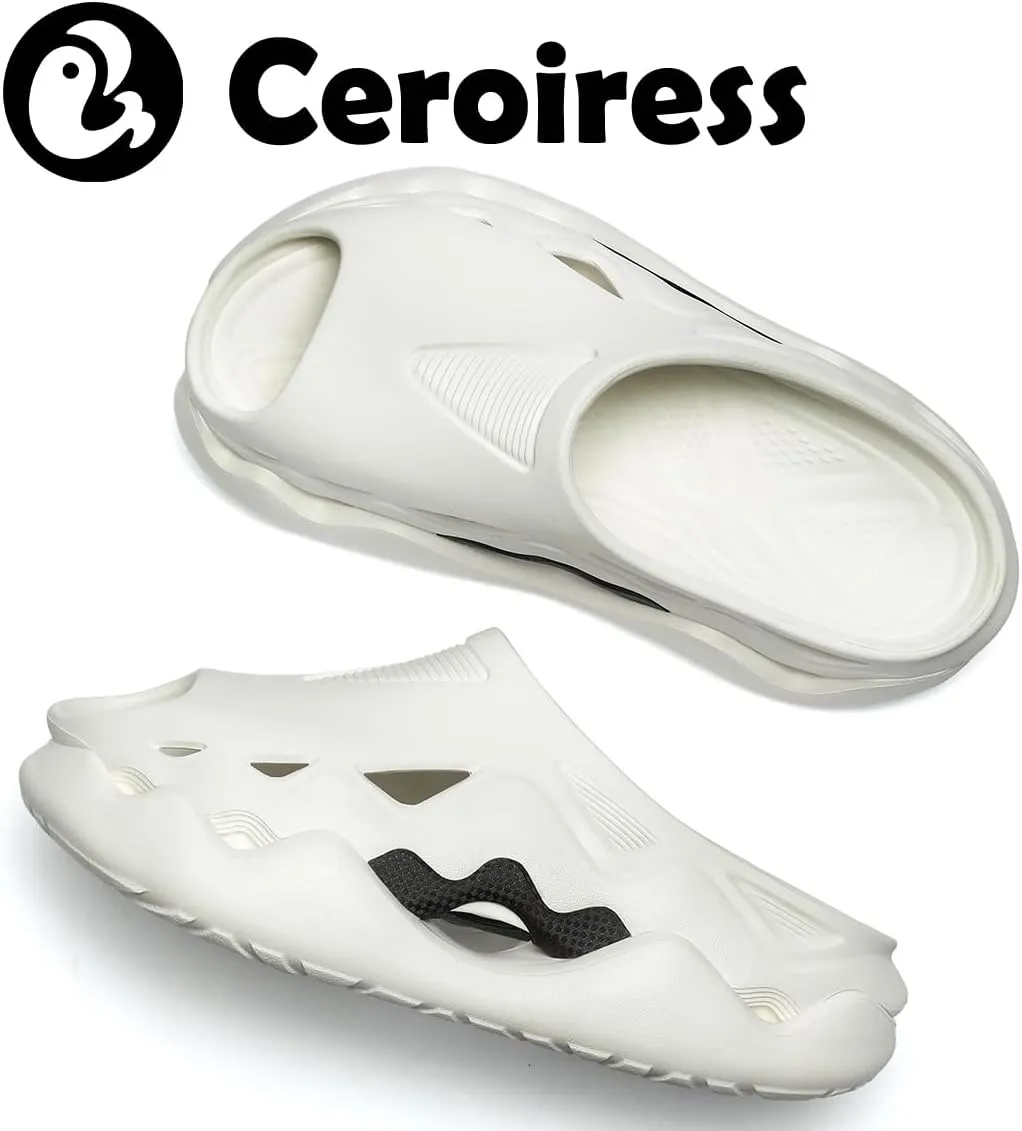 Unisex Outdoor Sports Fashion Chunky Dad Sandals, Mules & Clogs - Breathable Hollow Design, 2in Elevation, Arch Support, Post-Workout Recovery, Waterproof & Quick-Dry, Non-Slip EVA Slides