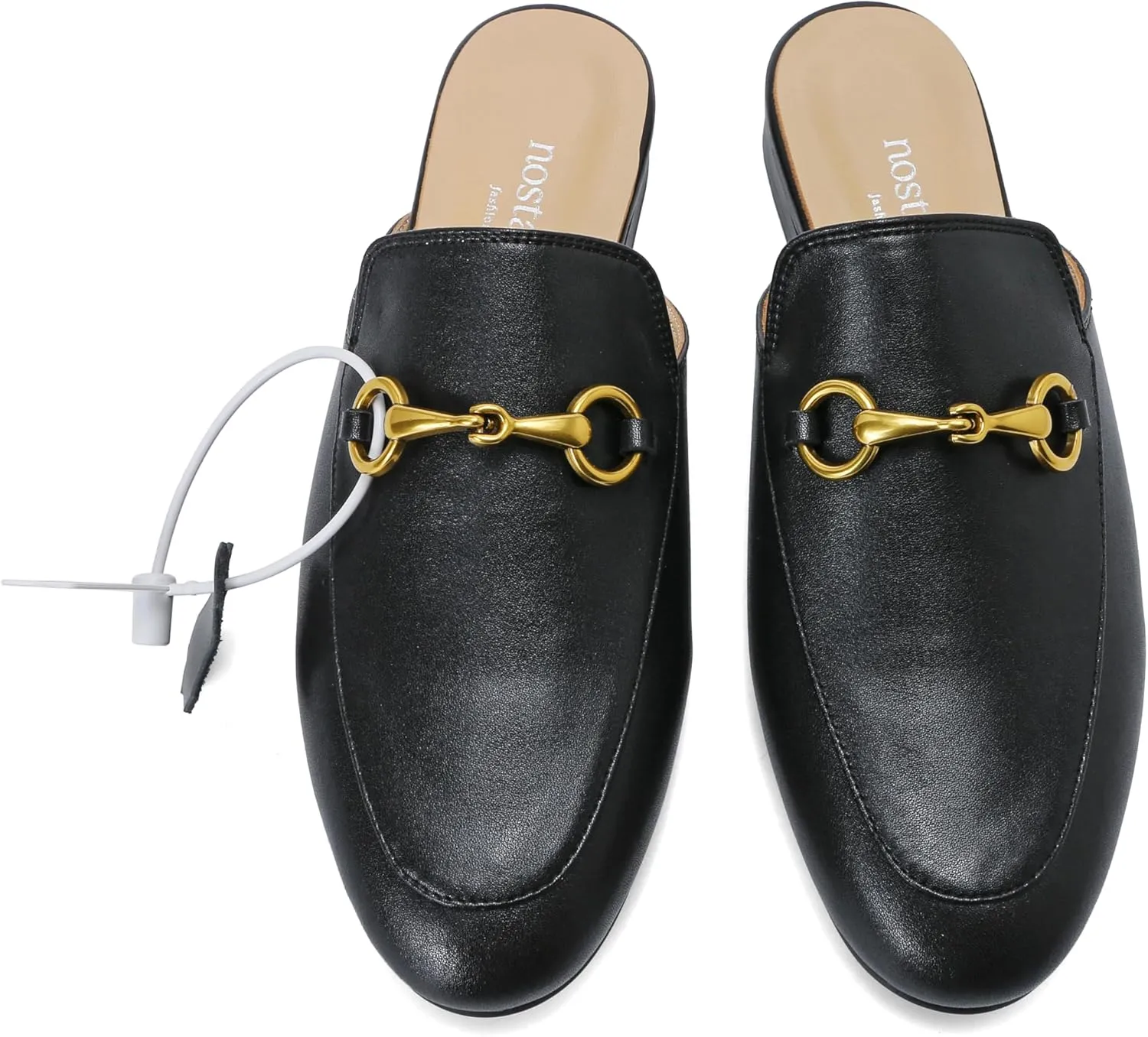 Urbane Genuine Leather Mules with Buckle