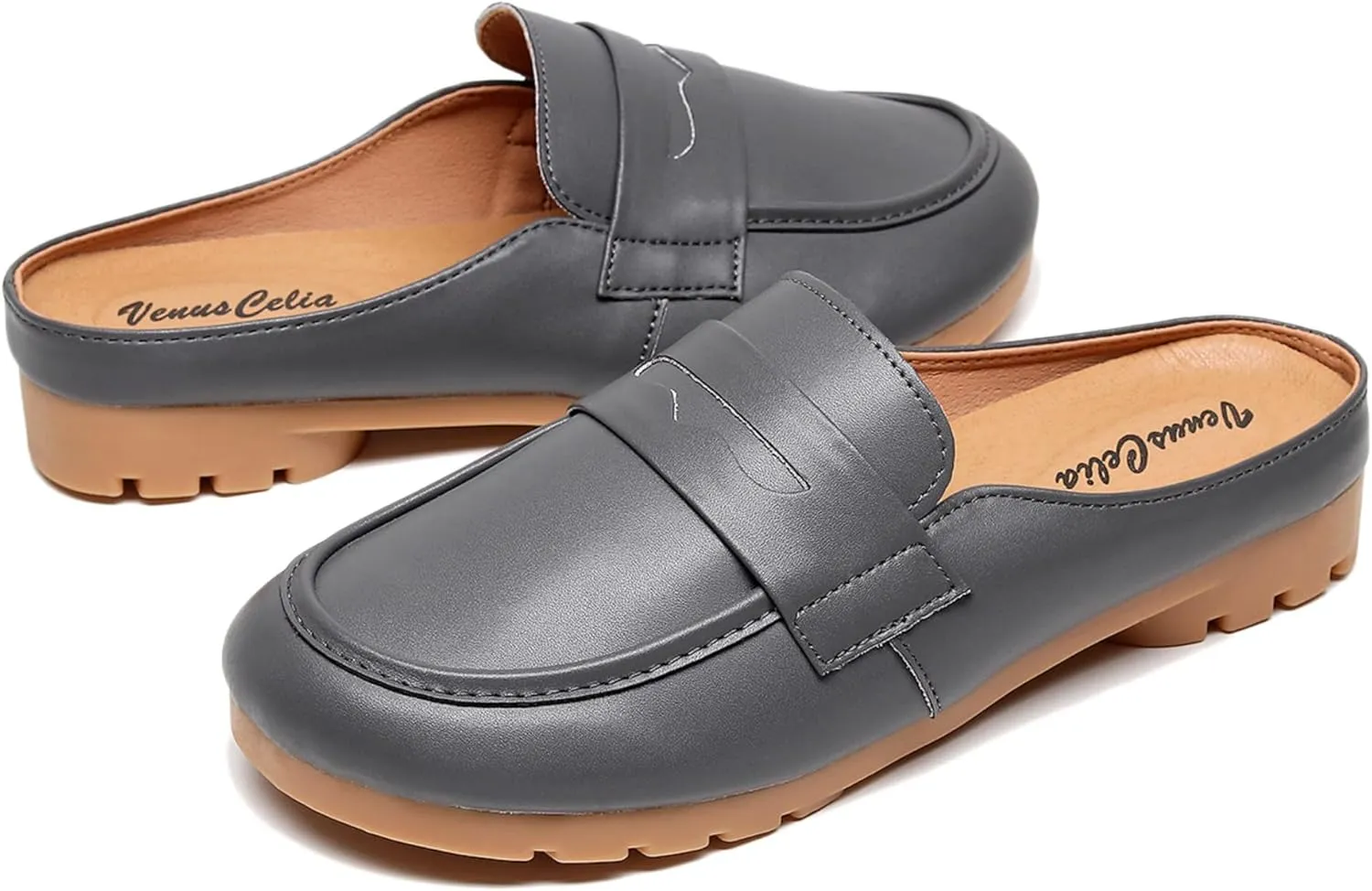 VenusCelia Women's Bullet Comfort Walking Mules
