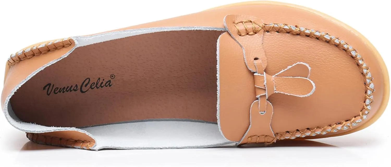 VenusCelia Women's Decoration Comfort Walking Flat Loafer