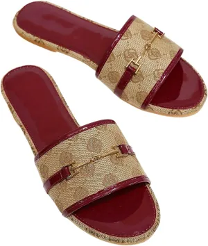 Verdusa Women's Open Toe Slides Single Band Slip On Flat Sandals Summer Shoes