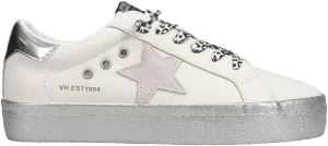 Vintage Havana Womens Epic Metallic Platform Lace Up Sneakers Shoes Casual - White
