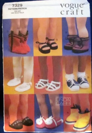 Vogue Patterns V7329 18-Inch (46cm) Doll Footwear, One Size