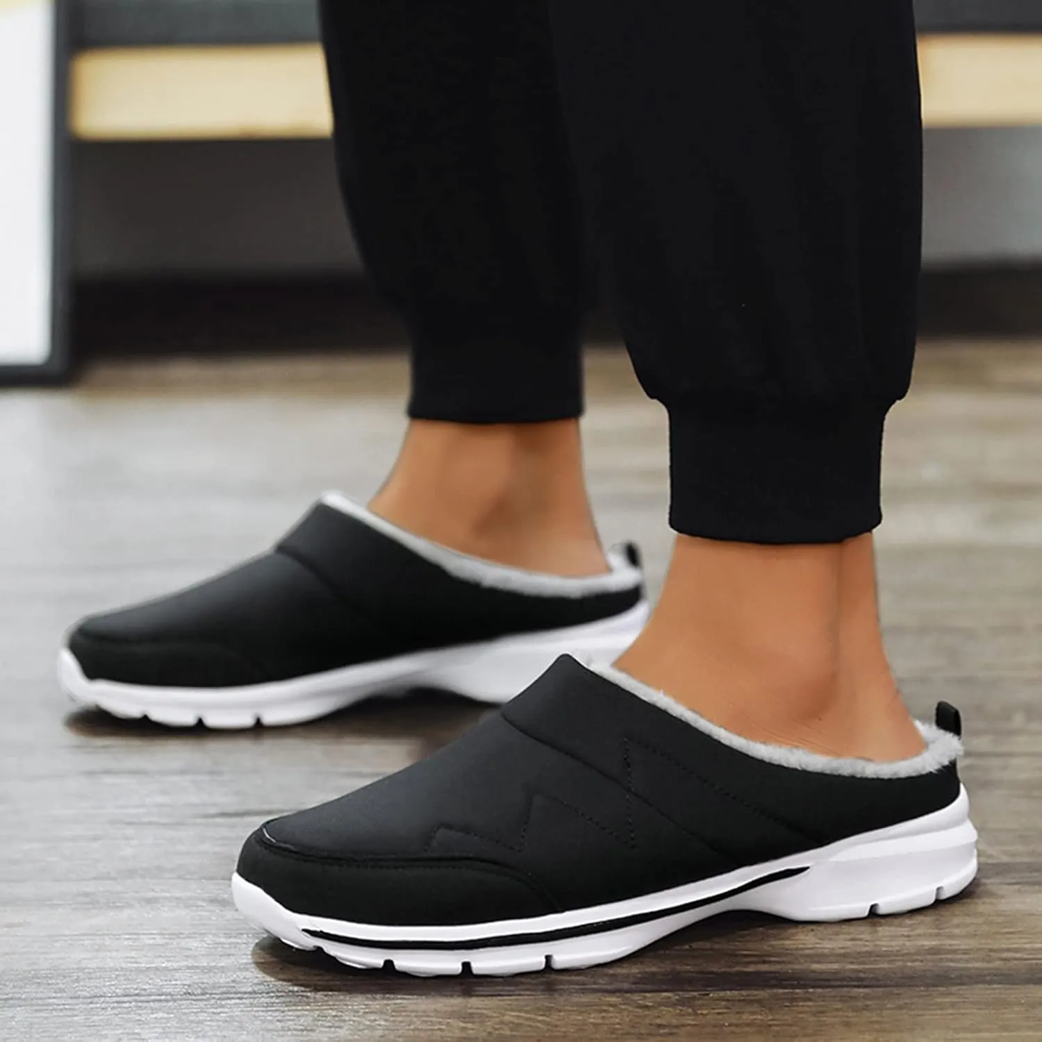 Walking Shoes Tennis Comfortable Velvet Warmth Mesh Lovers Mens's Fabric for Men Casual Plus Shoes Slip Breathable On