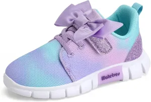 WateLves Girls Sneakers Lightweight Walking Shoes Comfortable Running Tennis Shoes for Toddler Little Kid/Big Kid