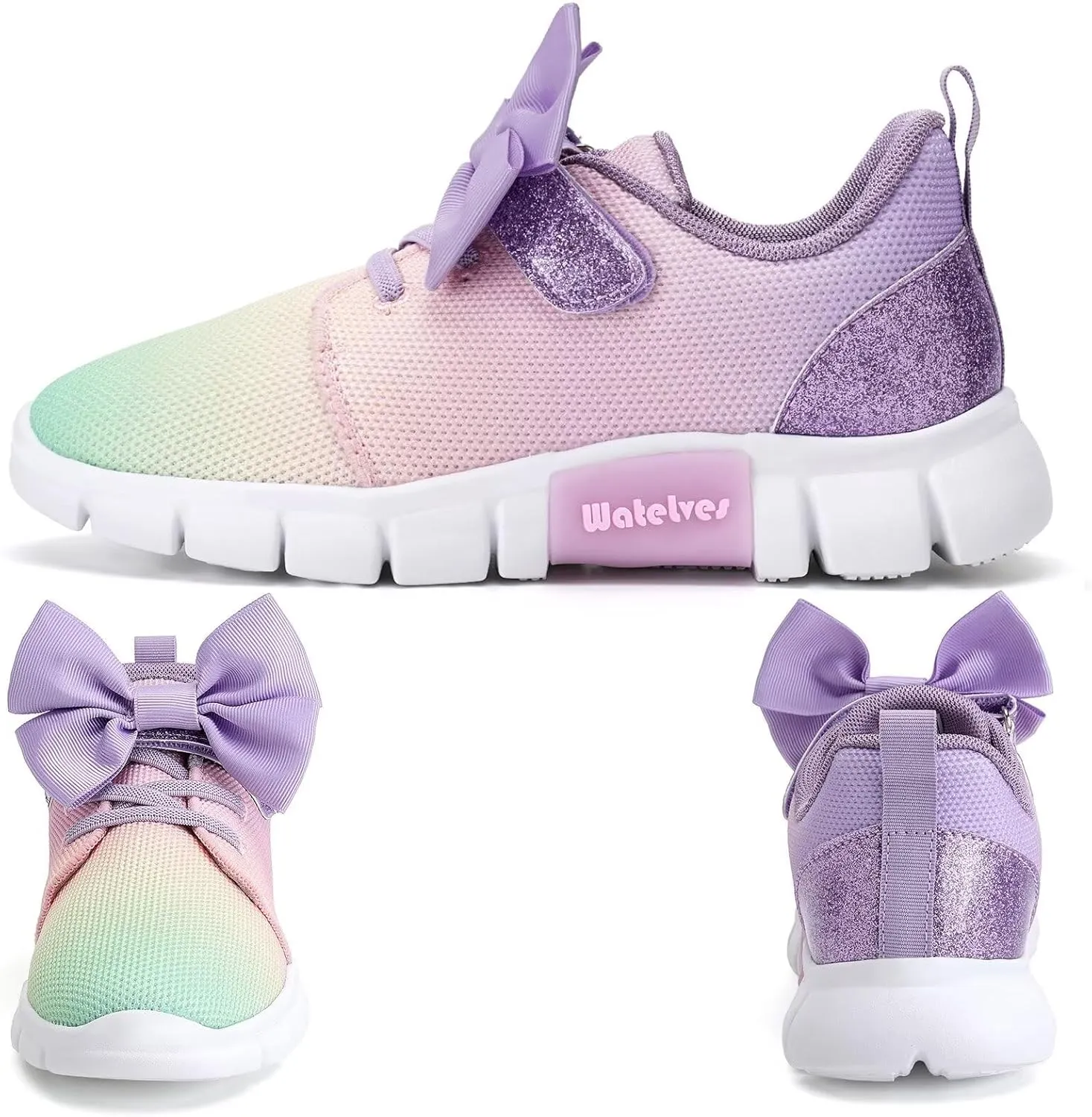 WateLves Girls Sneakers Lightweight Walking Shoes Comfortable Running Tennis Shoes for Toddler Little Kid/Big Kid