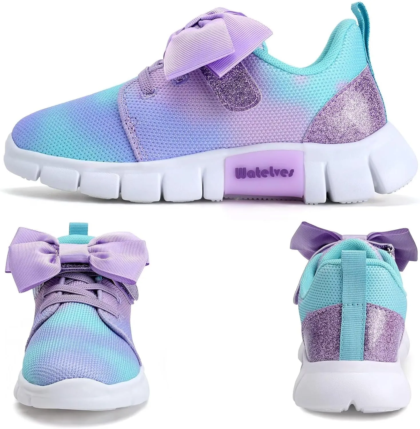 WateLves Girls Sneakers Lightweight Walking Shoes Comfortable Running Tennis Shoes for Toddler Little Kid/Big Kid