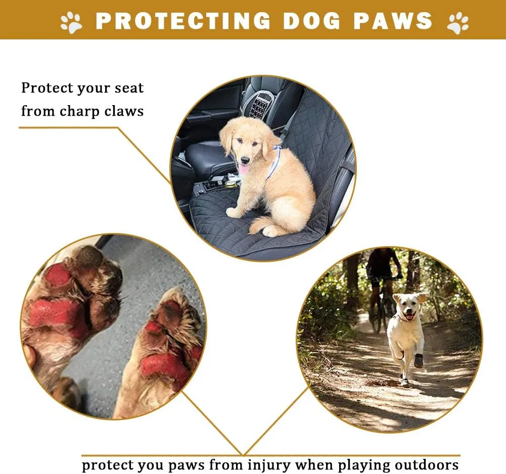 Waterproof Dog Boots, Dog Outdoor Shoes for Medium to Large Dogs with Two Reflective Fastening Straps and Rugged Anti-Slip Sole (2.95" x 2.52",Black 4PCS).