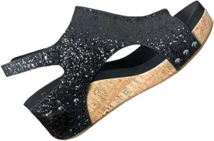 Wedge Sandals for Women Dressy Summer,Womens Espadrilles Platform Wedges Mid Heel Leather Sandals Buckle Open Toe Ankle Strap Comfortable Casual Summer Shoes