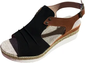 Wedge Sandals for Women Platform Summer Espadrilles Open Toe Sandals Dressy Wide Width Ankle Strap Orthopedic Sandals