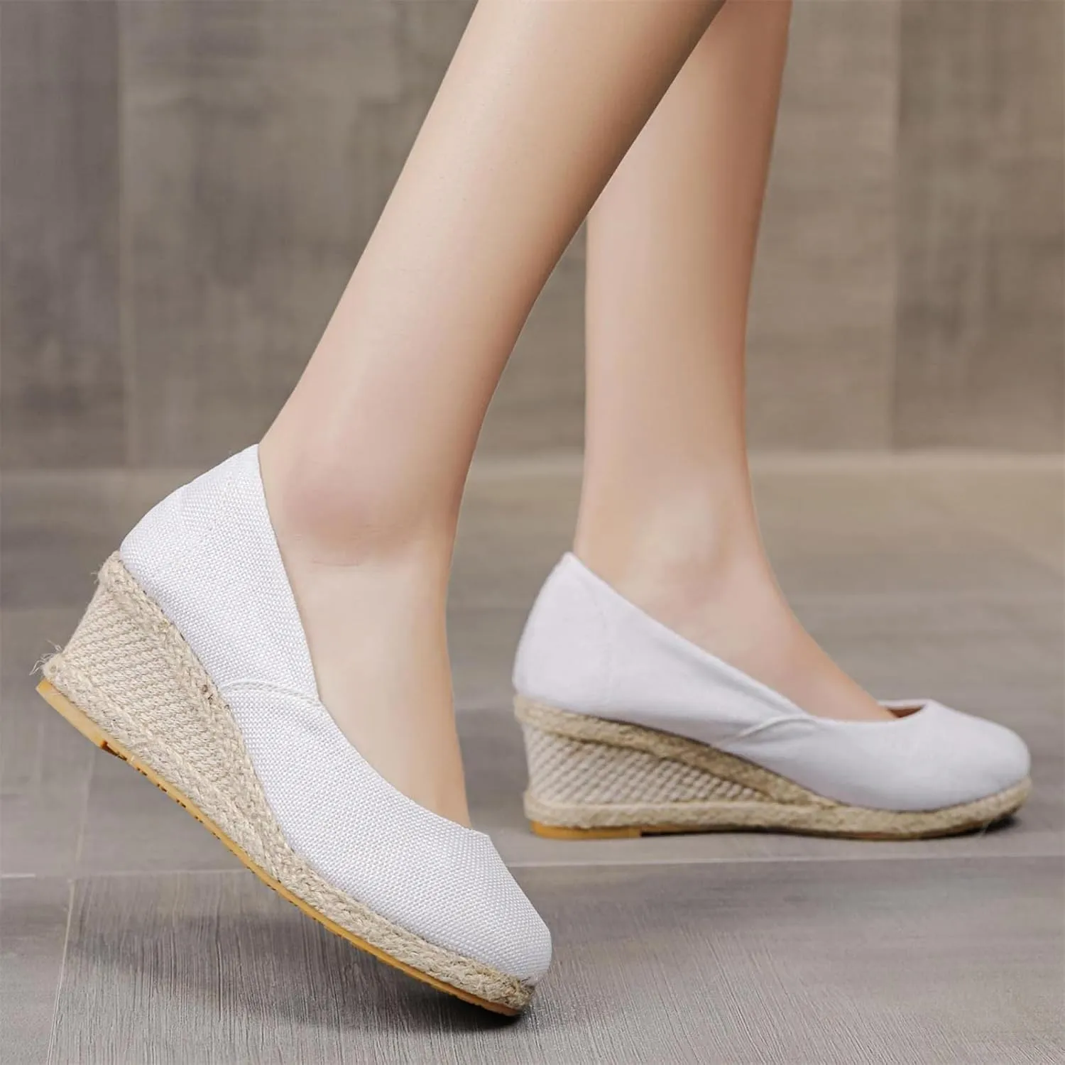 Wedges for Women Comfortable Closed Toe Espadrilles Slip On Walking Sandals Summer Comfy Platform Slippers Arch Support Orthotic Comfortable Sandals for Work