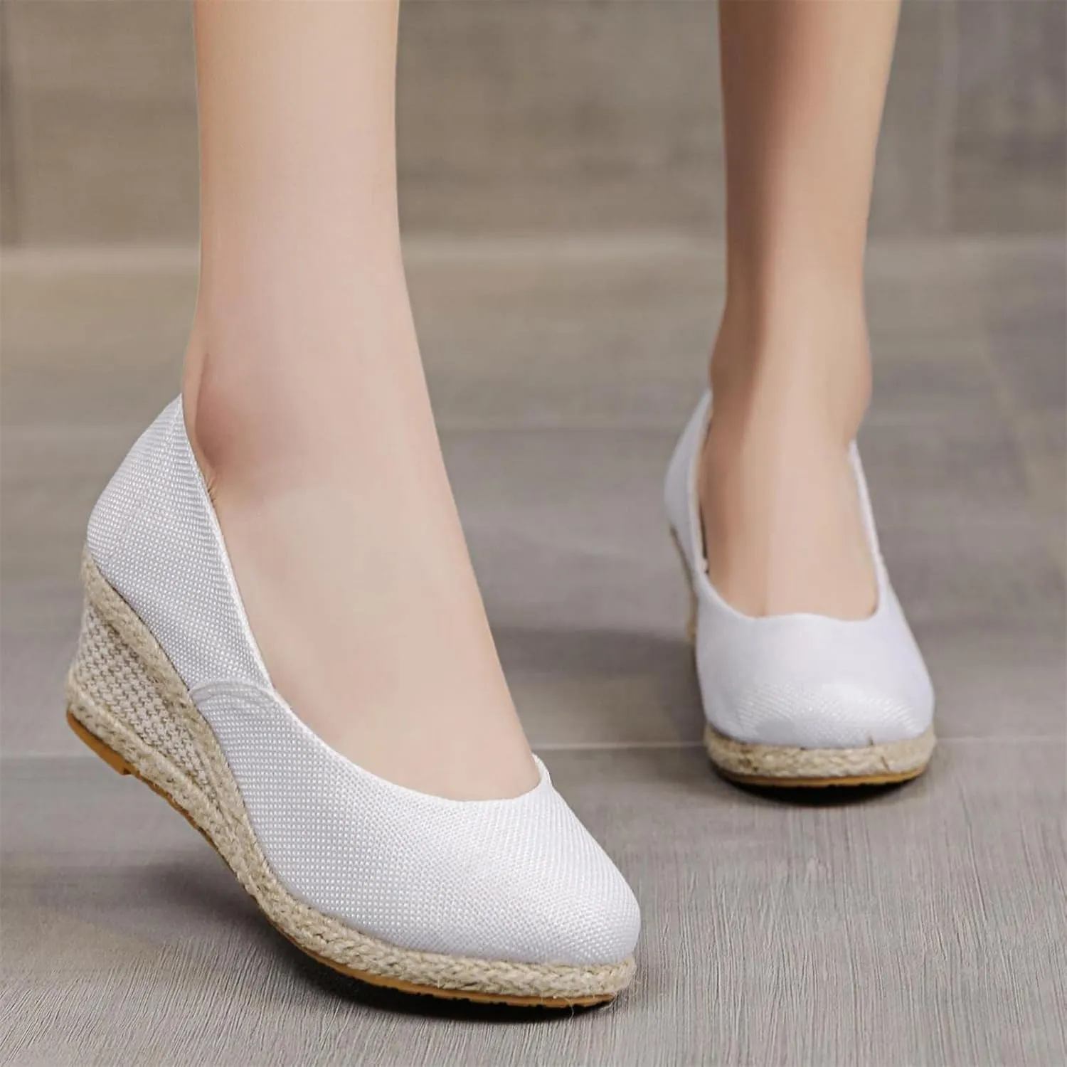 Wedges for Women Comfortable Closed Toe Espadrilles Slip On Walking Sandals Summer Comfy Platform Slippers Arch Support Orthotic Comfortable Sandals for Work