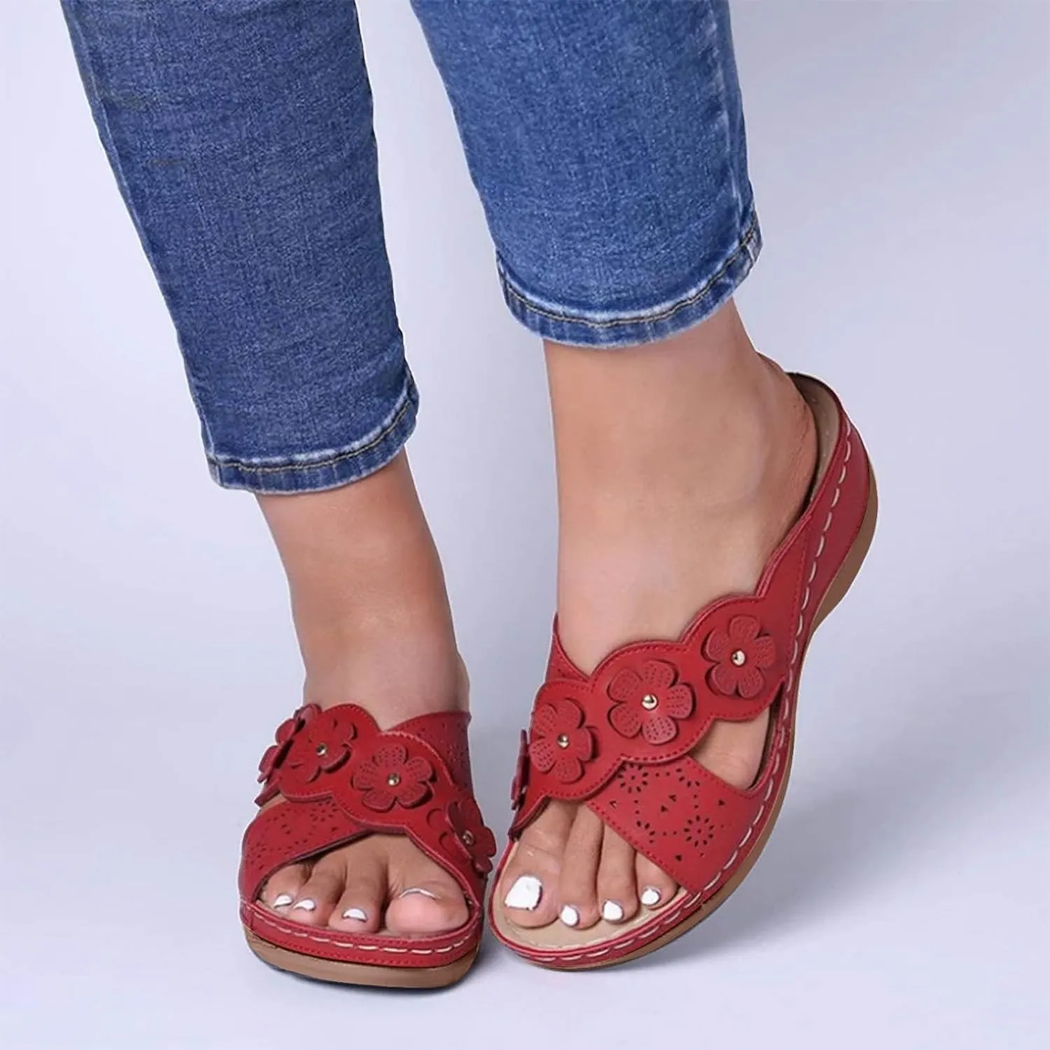 Wedges Shoes for Women Sandals with Arch Support Comfortable Sandals Women Flip Flops Dressy Summer Womens Slide Wedges