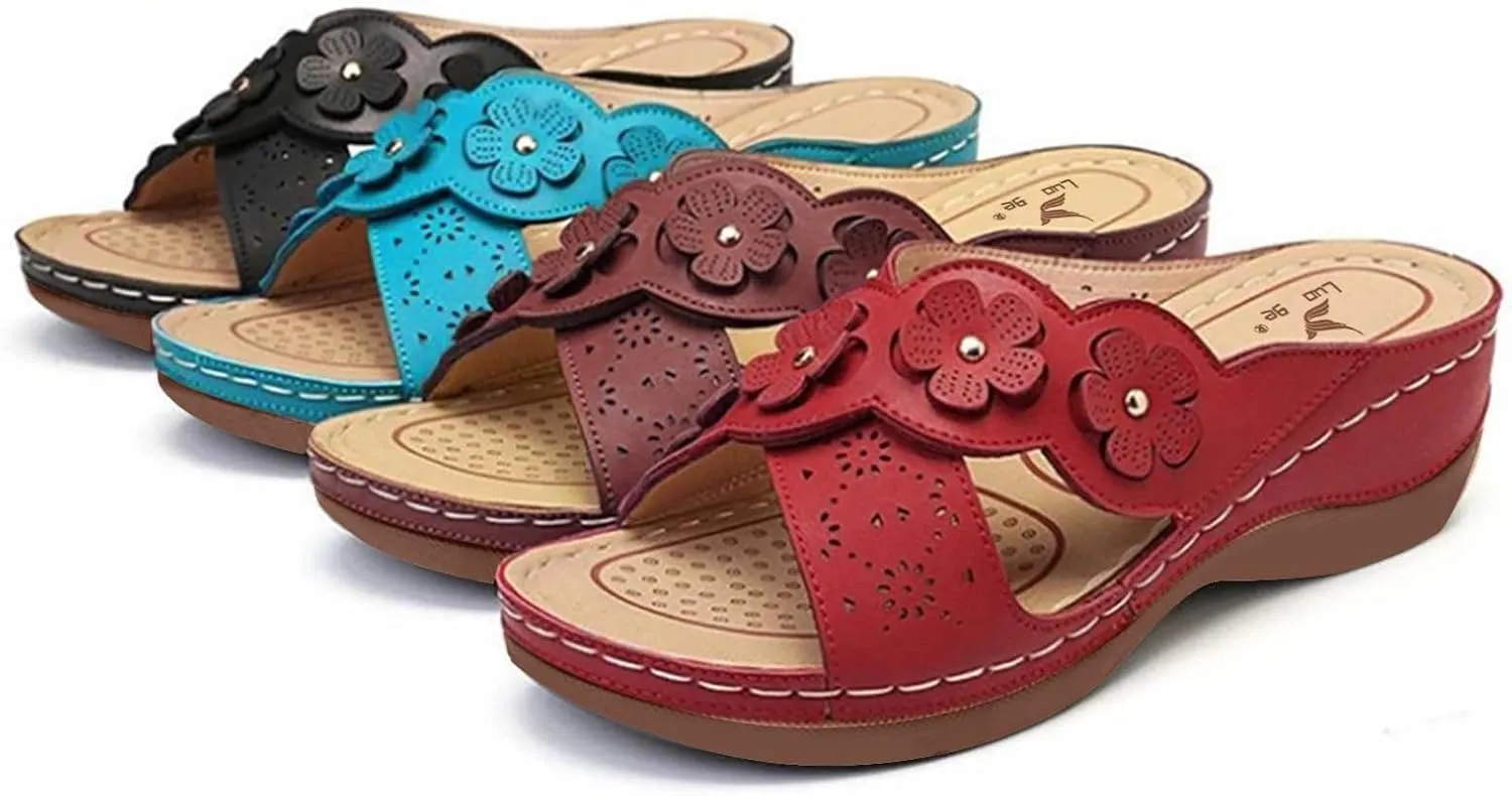 Wedges Shoes for Women Sandals with Arch Support Comfortable Sandals Women Flip Flops Dressy Summer Womens Slide Wedges