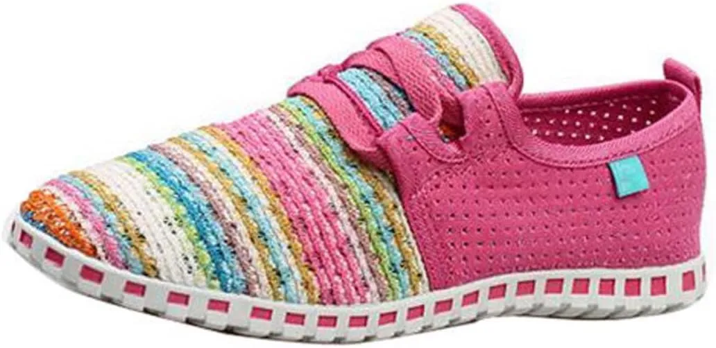 WENJHEN Women Flats Espadrilles Canvas Shoes Loafers Athletic Knitted Casual Plims