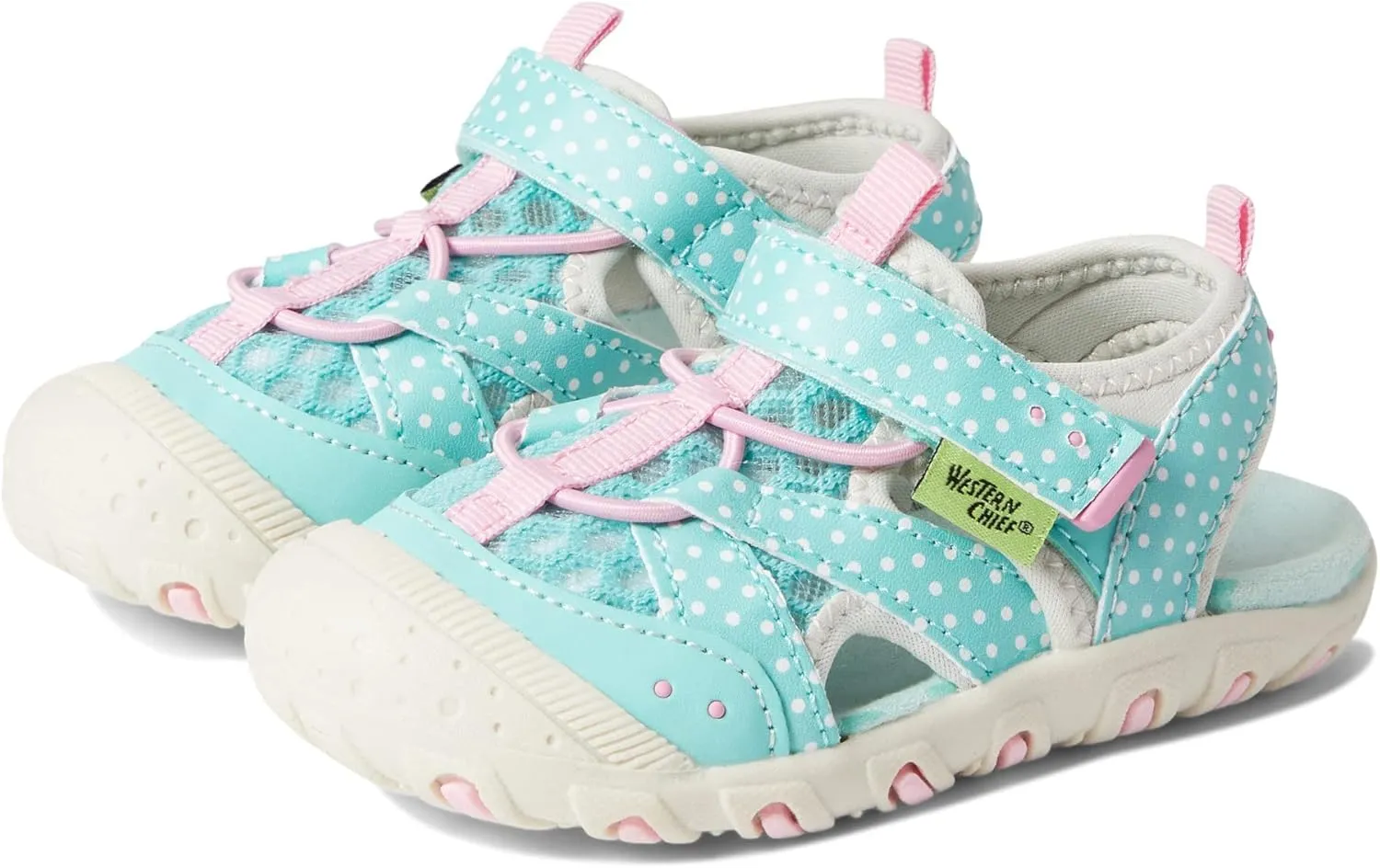 Western Chief Kids Beachcomber Sandals for Toddler and Little Kids - Rubberized EVA Insole, Hook-and-Loop Closure, and Round Toe Silhouette