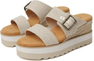 White Platform Sandals Raffia Wedge Mules for Women Round Open Toe Slip On Sandals Espadrilles Womens Slides Shoes for Vacation Summer Beach Casual Size 7.5