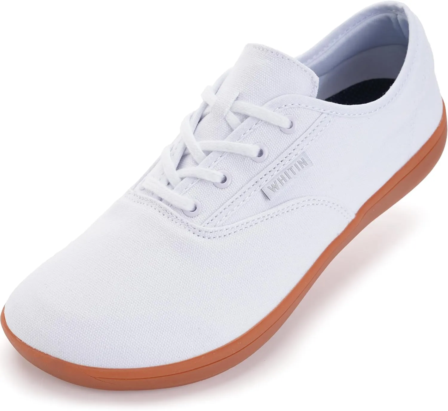 WHITIN Men's Wide Canvas Barefoot Sneakers | Zero Drop Sole | Minimalist Footwear