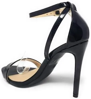 Wild Diva Women's Tampa-07 Round Toe Ankle Strap Stiletto High Heel Sandals