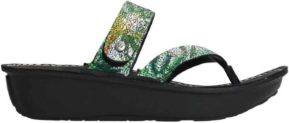 Wolky Women's Flat Sandals, Green Congo Suede, 8.5-9