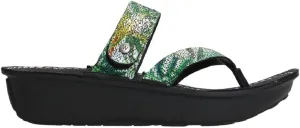 Wolky Women's Flat Sandals, Green Congo Suede, 8.5-9