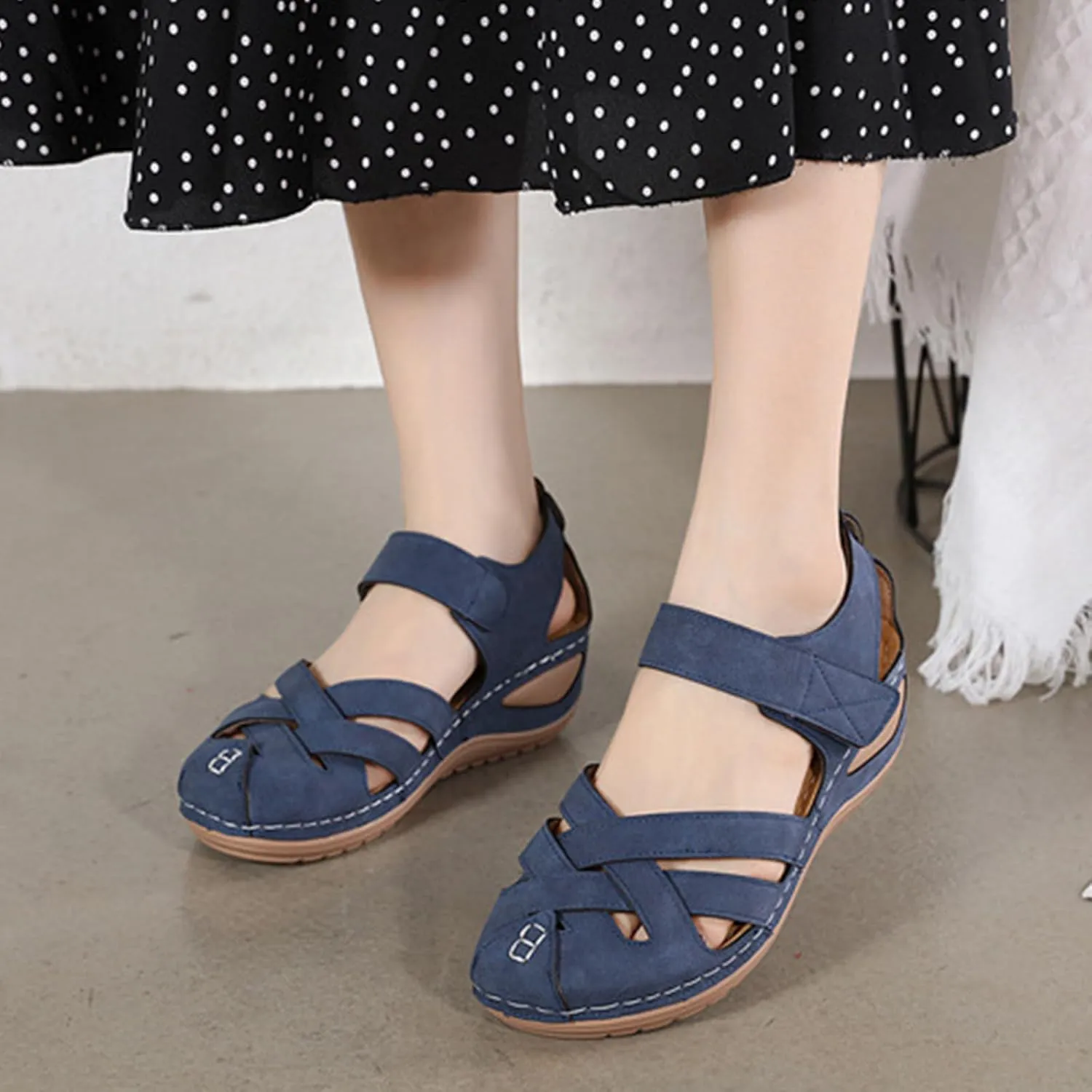 Women Canvas Slip On Lightweight Mule Sneaker,Summer Fashion Open Back Flats Walking Shoes Closed Round Toe Low Loafer Sneaker Summer Flats Top Comfort Sandals Flat Slippers Non-Slip Sneakers