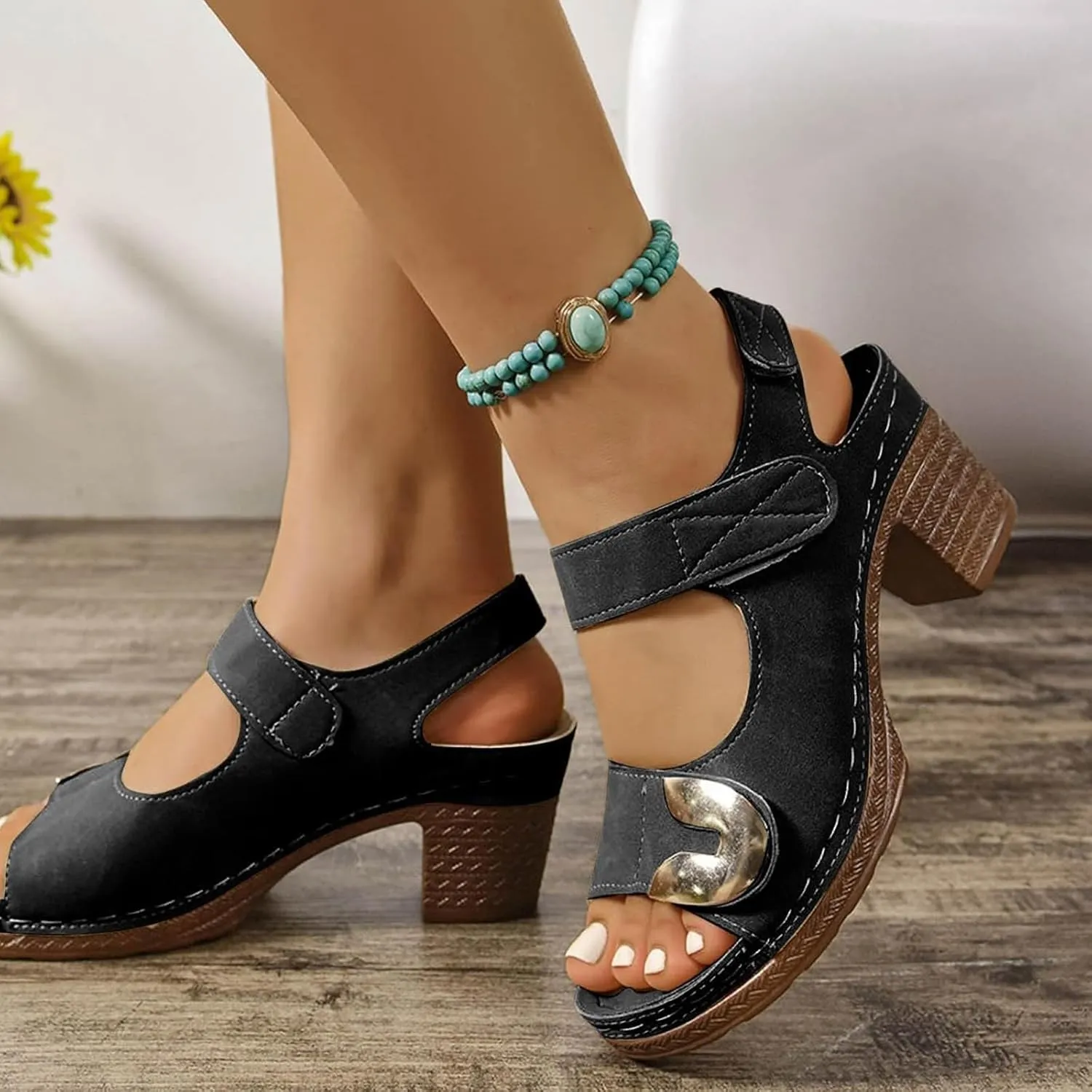 Women Open Toe Ankle Strap Platform Espadrille Sandal Comfortable Sandals Wedge Flat Dressy Casual High Heels 2025 Espadrilles Summer Buckle Arch Support Summer Beach Shoes