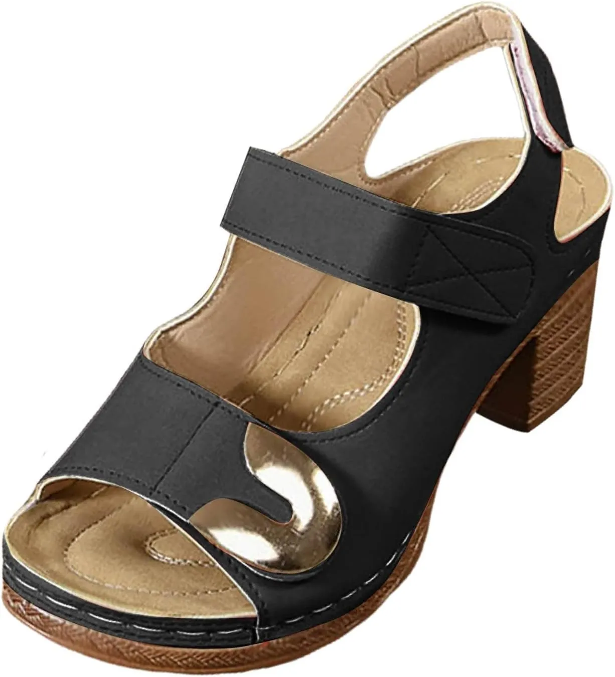 Women Open Toe Ankle Strap Platform Espadrille Sandal Comfortable Sandals Wedge Flat Dressy Casual High Heels 2025 Espadrilles Summer Buckle Arch Support Summer Beach Shoes