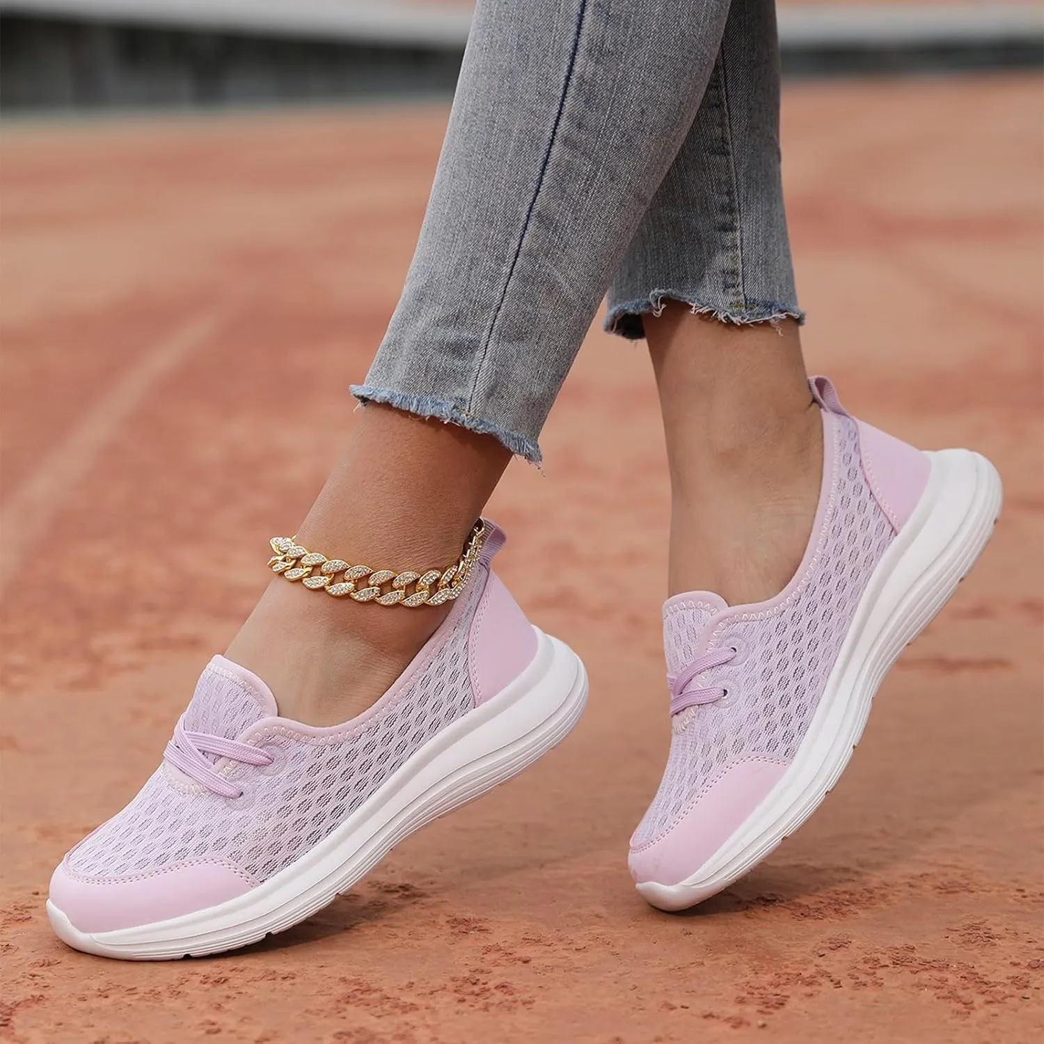 Women Shoes Soft Soled Mesh Casual Shoes Low Top Flat Soled Walking Shoes Sneaker Boots for Women Size 11