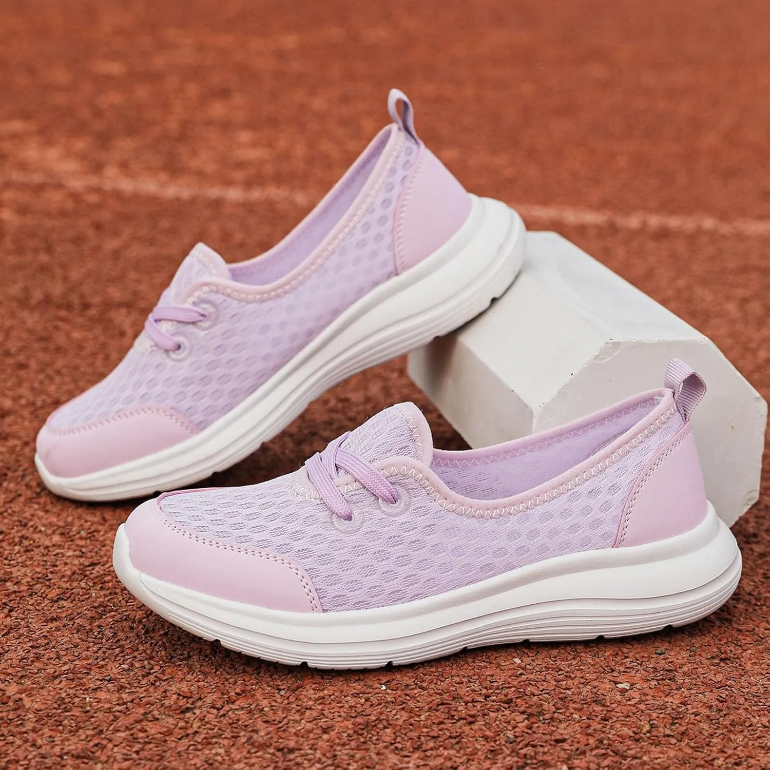 Women Shoes Soft Soled Mesh Casual Shoes Low Top Flat Soled Walking Shoes Sneaker Boots for Women Size 11