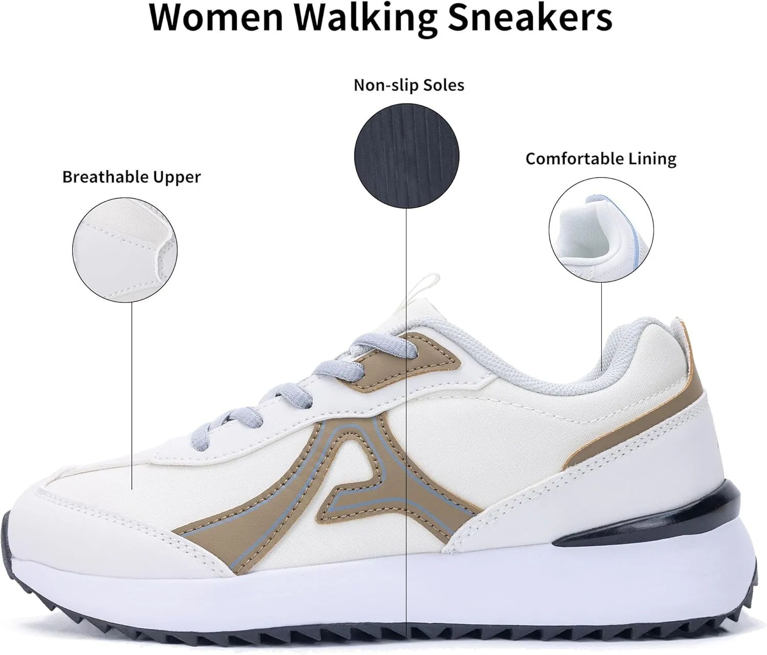 Women Sneakers Walking Casual Sneakers Comfortable Fashion Tennis Running Shoes US