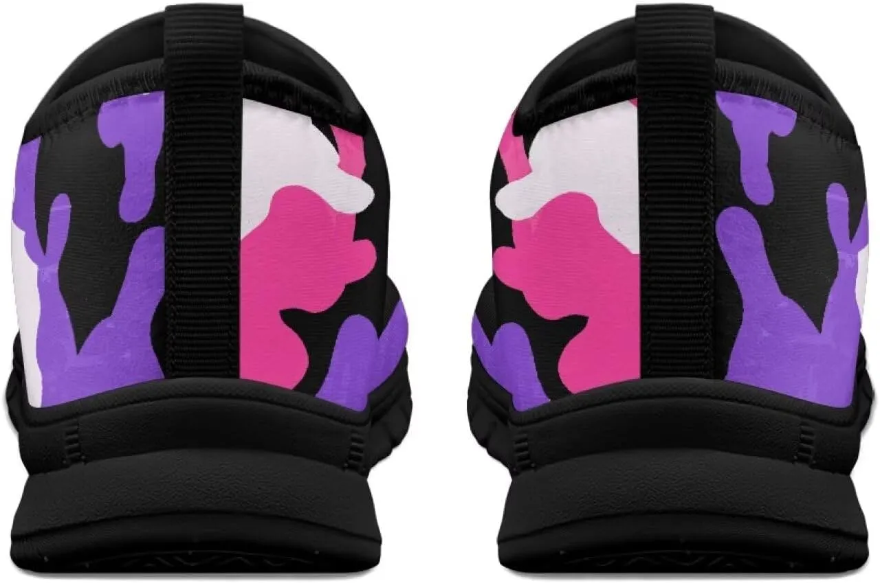 Women Sports Air Running Sneakers Lightweight Slide-in Casual Walking Shoes（Black Sole）
