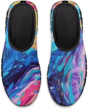 Women Sports Air Running Sneakers Lightweight Slide-in Casual Walking Shoes（Black Sole）