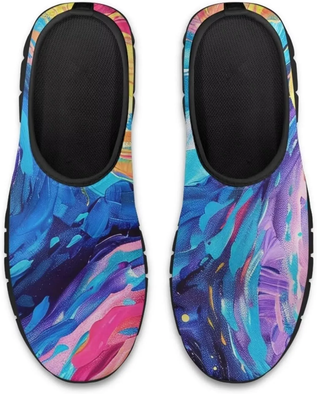 Women Sports Air Running Sneakers Lightweight Slide-in Casual Walking Shoes（Black Sole）