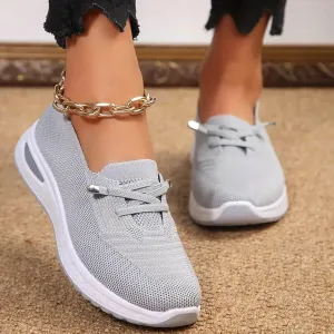 Women Woven Comfy Orthopedic Walking Shoes, 2025 New Women's Breathable Slip On Arch Support Non-Slip Sneakers