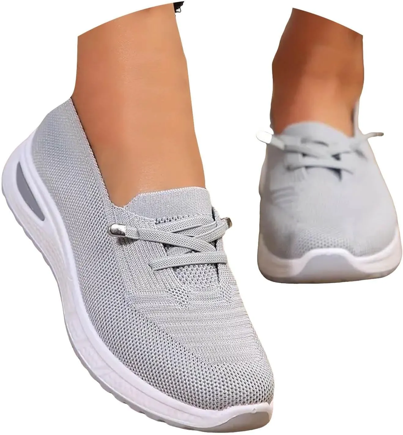 Women Woven Comfy Orthopedic Walking Shoes, 2025 New Women's Breathable Slip On Arch Support Non-Slip Sneakers