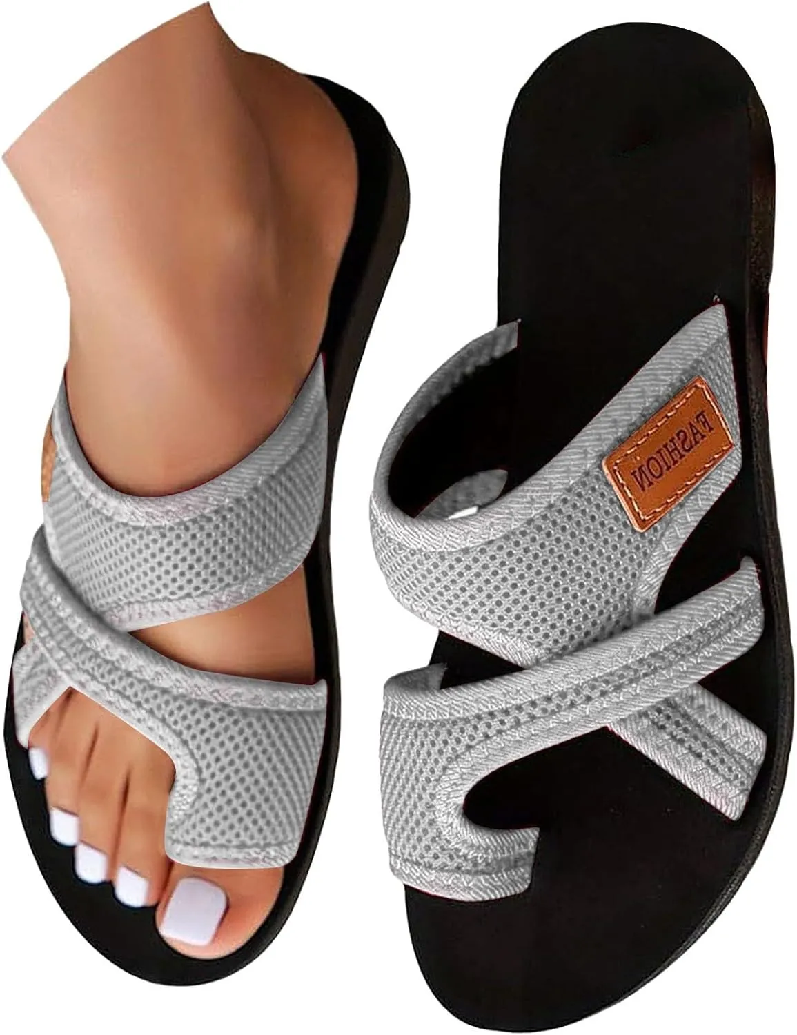 Womens Arch Support Flip Flops Comfortable Yoga Mat Slip on Summer Beach Walking Thong Cushion Sandals