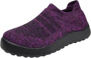 Women's Athletic Walking Shoes Slip On Casual Mesh Slip On Shoes Women Arch Support Ladies Shoes Casual Walking Sneakers Platform Tennis Shoe Loafers Shoe