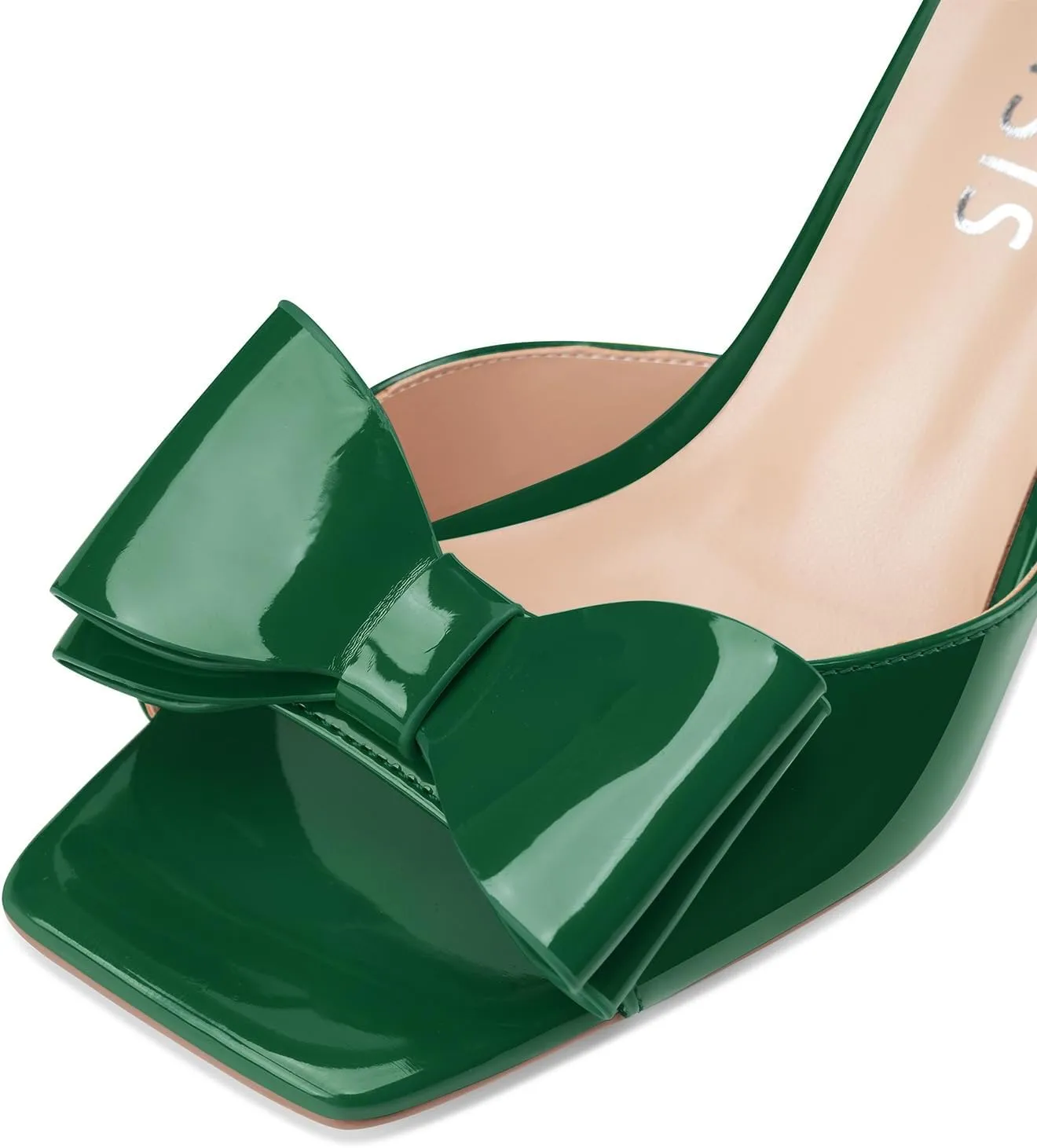 Women's Bow Heels Open Square Toe Wedge Sandals Summer Wedges Shoes with Ankle Strap Buckle Comfortable Dressy Female Shoes for Ladies