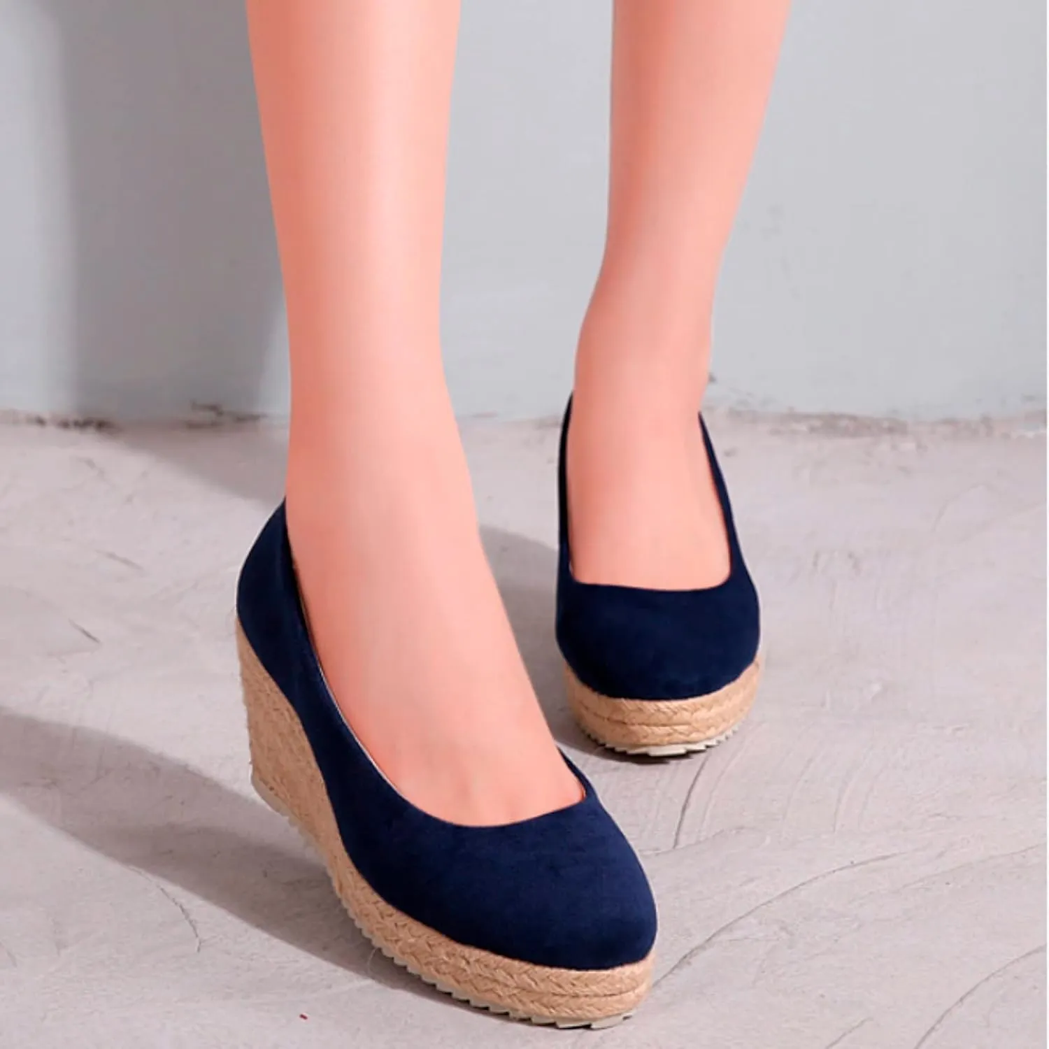 Women's Close Toe Wedge Sandals Slip on Espadrilles Wedge Sandals Elegant Summer Dressy Shoes for Women Comfy Arch Support Walking Sandal for Summer Beach Dating Party Weding Business Daily Wear
