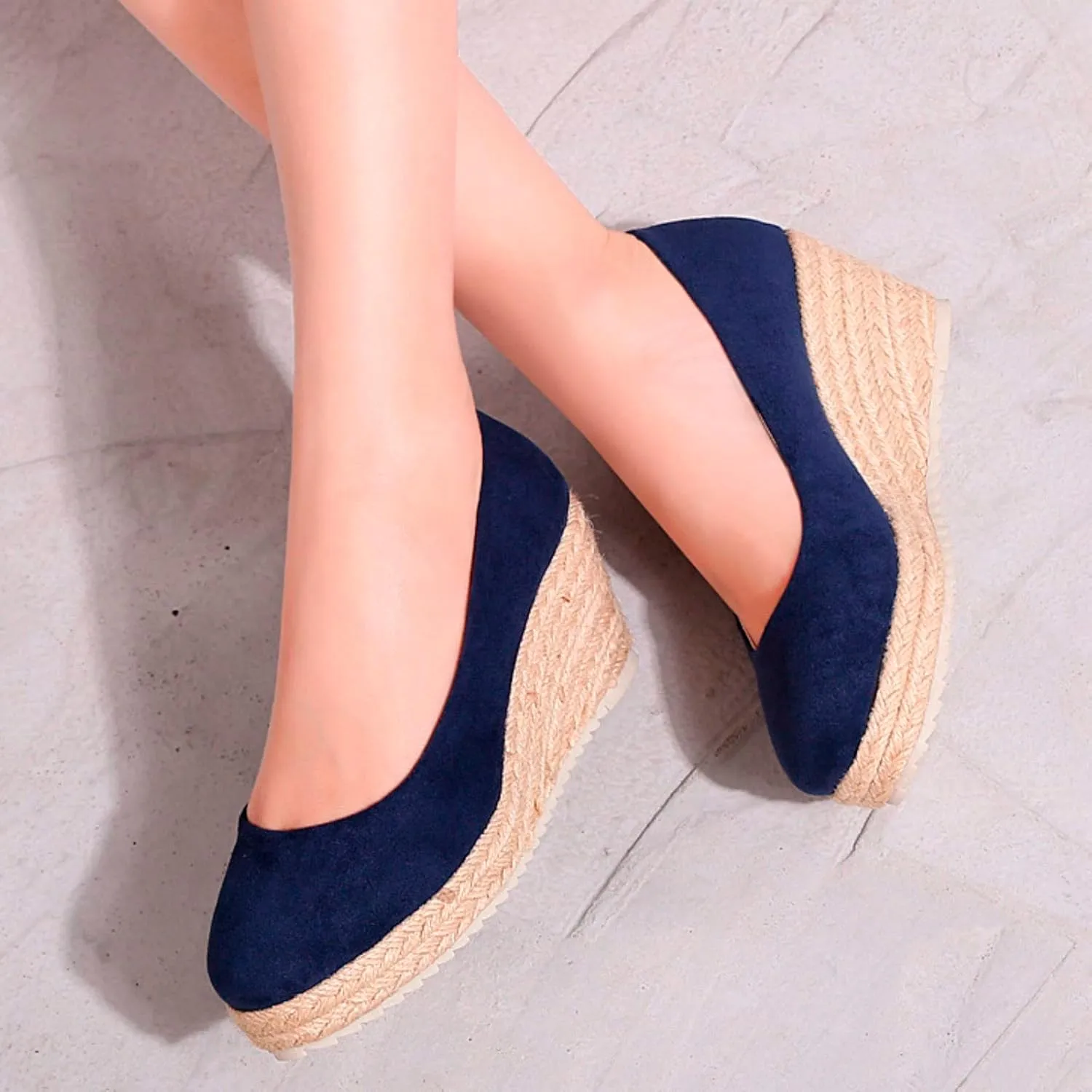 Women's Close Toe Wedge Sandals Slip on Espadrilles Wedge Sandals Elegant Summer Dressy Shoes for Women Comfy Arch Support Walking Sandal for Summer Beach Dating Party Weding Business Daily Wear