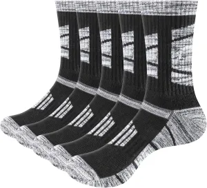 Womens Cushioned Outdoor Hiking Socks For Women, Moisture Wicking Cotton Everyday Work Casual Athletic Crew Socks