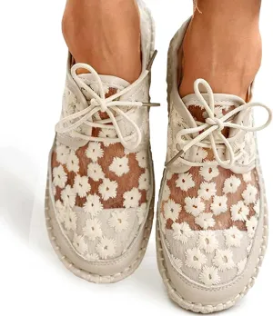 Women's Fashion Canvas Sneakers Mesh Knitted Upper Low Cut Casual Shoes Women's Fashion Sneakers Dressy Floral Embroidery Breathable Sheer Mesh Sneakers Platform Wedge Sneakers Casual Walking Shoes