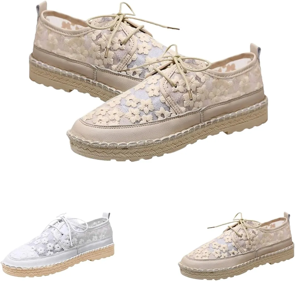 Women's Fashion Canvas Sneakers Mesh Knitted Upper Low Cut Casual Shoes Women's Fashion Sneakers Dressy Floral Embroidery