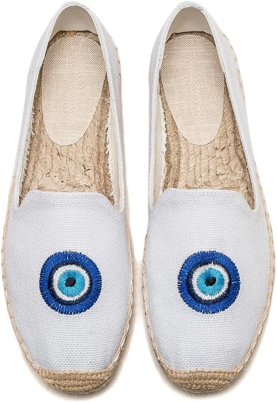 Women's Flat Espadrilles - Soft Women Sneakers Handcrafted Canvas Espadrille Fashion Simple Design Non-Slip Sole Suitable for Summer,Spring,Autumn