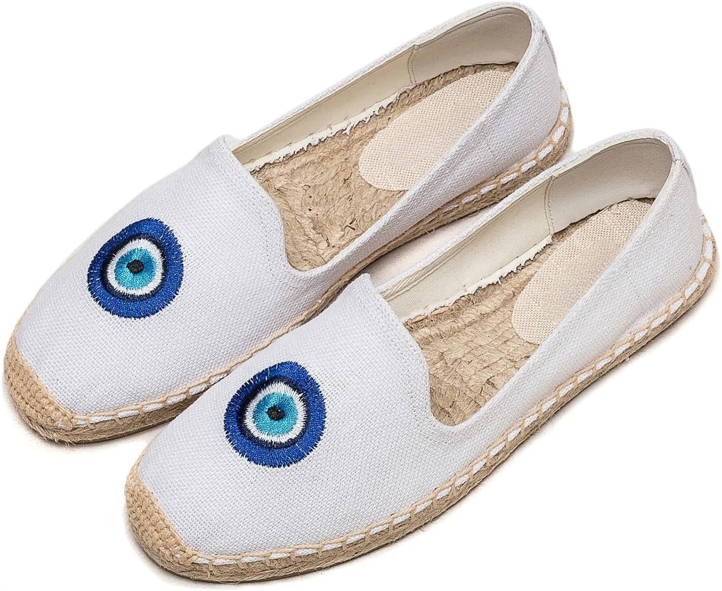 Women's Flat Espadrilles - Soft Women Sneakers Handcrafted Canvas Espadrille Fashion Simple Design Non-Slip Sole Suitable for Summer,Spring,Autumn