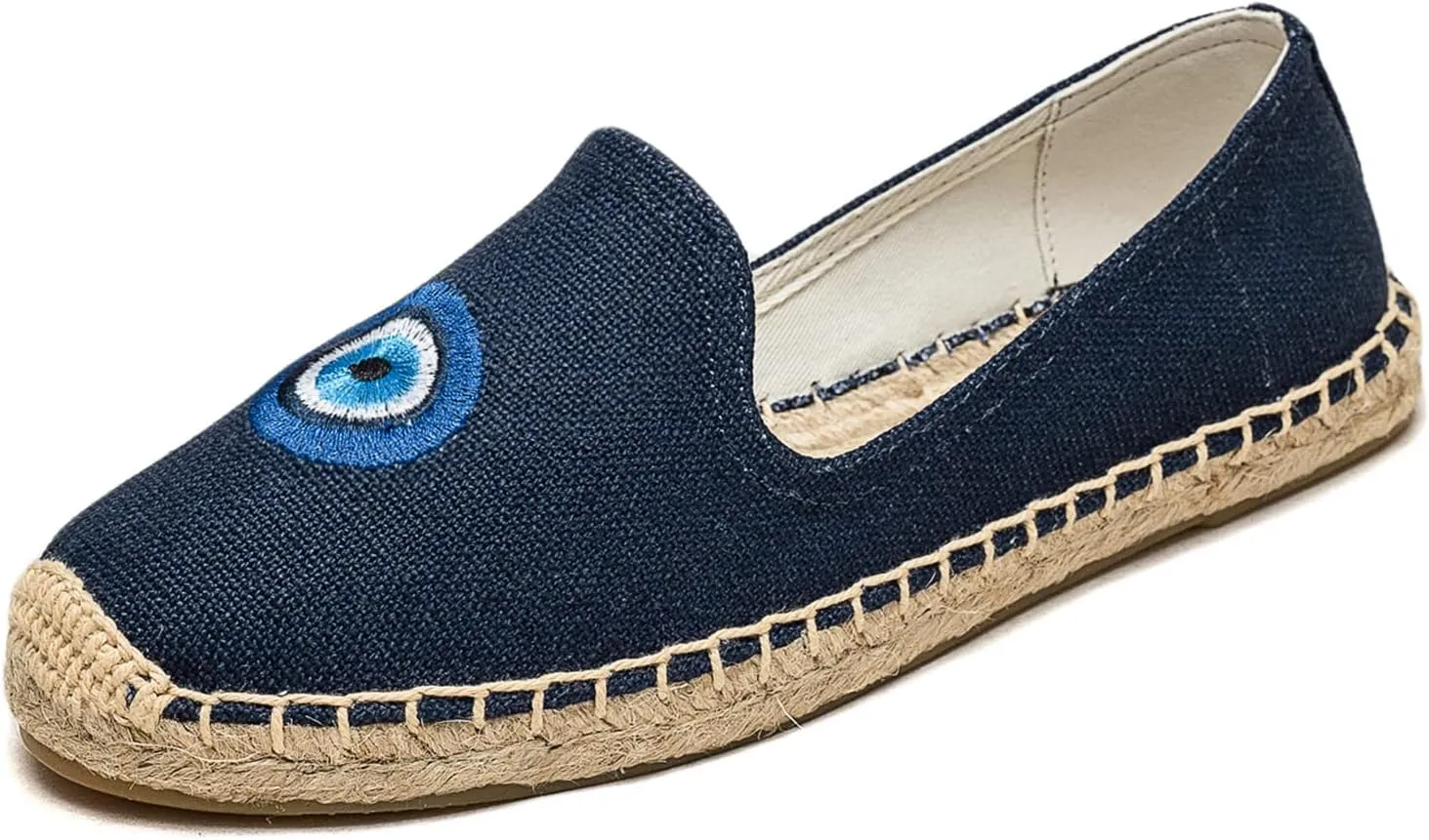 Women's Flat Espadrilles - Soft Women Sneakers Handcrafted Canvas Espadrille Fashion Simple Design Non-Slip Sole Suitable for Summer,Spring,Autumn