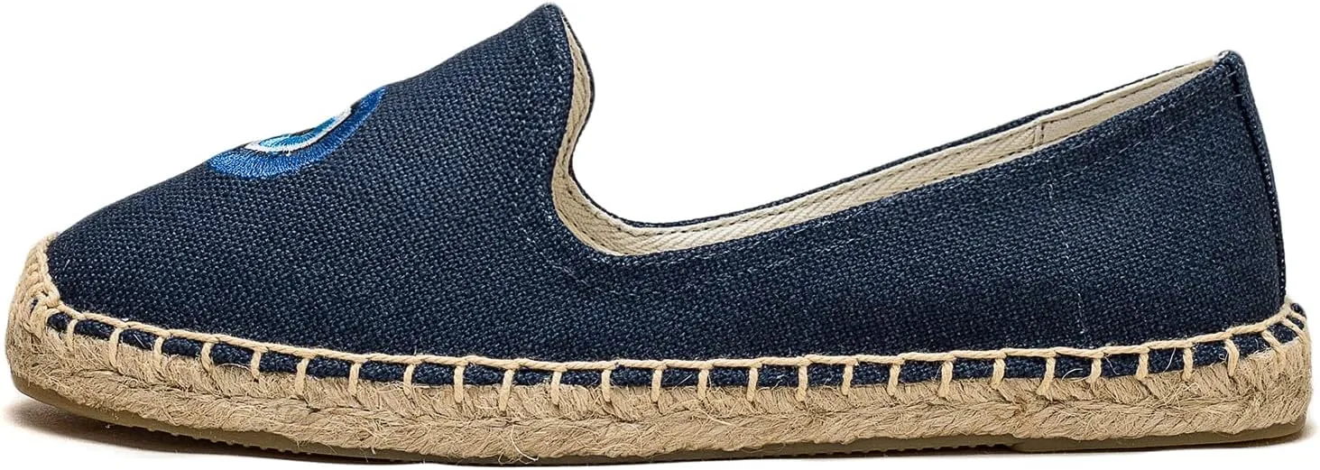 Women's Flat Espadrilles - Soft Women Sneakers Handcrafted Canvas Espadrille Fashion Simple Design Non-Slip Sole Suitable for Summer,Spring,Autumn